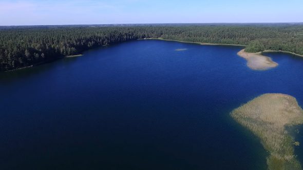 Flight Over The Lake Near Forest 5