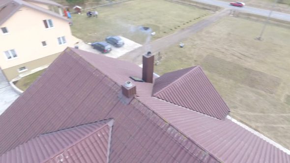 Flight Over House With Rotation