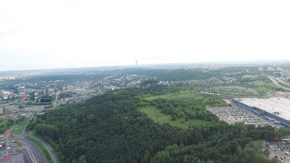 Panorama Over The City Near Forest 1