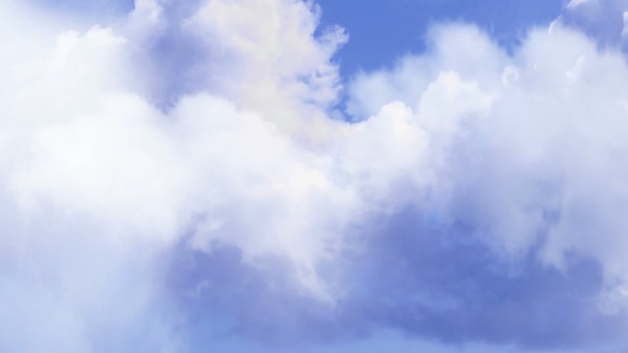 Puffy Clouds Flight Through HD Free Stock Video Footage
