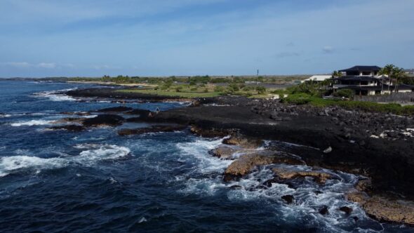 Flying Over Ocean Coast